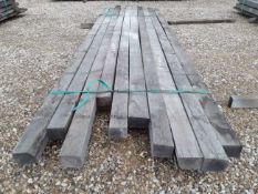 10 x Hardwood Air Dried Timber Sawn English Oak Posts