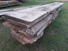 6 x Hardwood Timber Air Dried Sawn Waney Edge / Live Edge English Oak Boards / Planks