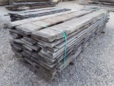47 x Hardwood Timber Air Dried Sawn Waney Edge / Live Edge English Oak Slabs / Boards