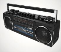 (8A) Lot RRP £160. 4x Retro Bluetooth Tape Cassette Player Boombox RRP £40 Each. (Units Have Retur