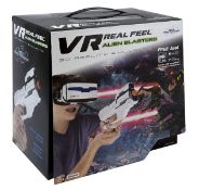 (7M) Lot RRP £156. 4x VR Real Feel Alien Blasters 3D Reality Simulator RRP £39 Each. (All Units App