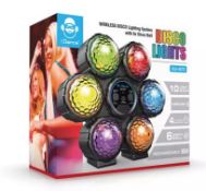 (7E) Lot RRP £125. 5x iDance Disco Lights Disco Lighting System With 6x Disco Balls RRP £25 Each.