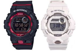 (7A) Lot RRP £198.98. 2x Casio G-Shock Watch With Bluetooth GBD-800-1DR RRP £99.99. (1x Black / Red