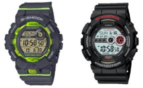 (7A) Lot RRP £199.99. 2x Casio G-Shock Watch. 1x G-Squad Digital BLE Step Tracker (GBD-800-8ER) RRP