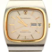 Omega / Constellation Day Date Megaquartz 32KHz - Gentlemen's Steel Wrist Watch