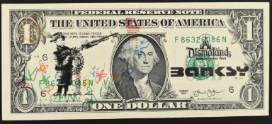 Banksy Dismaland Original One Dollar Bill