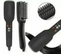 Boxed new PTC heated brush hair straightener