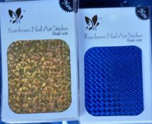 12 Brand New Rainbow Nail Art Stickers.