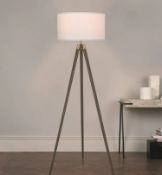 (2C)( 9x Lighting Items. 1x The Lighting Studio Noah Floor Lamp. 1x Jay Floor Lamp Charcoal. 1x Lig