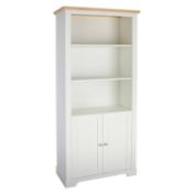 (P) RRP £175. Divine Storage Bookcase Ivory With 1x Drawer. (Unit Has 1x Extra Shelf). (H)180 x (W