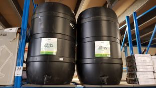 (5G) 2x Ward Garden 210L Water Butt With Tap RRP £47.99 Each. (No Lids On Units)