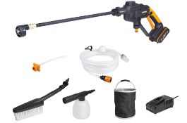 (2B) 2x Worx Hydroshot 20V Pressure Cleaners. 1x 3 Piece WG629E.I RRP £119.99 (Unit Appears As New)