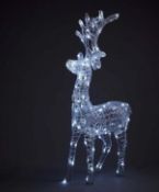 (2E) 15x Items. 1x Reindeer Spun Acrylic Silhouette Outdoor RRP £85. 1x Christmas Village with Snow