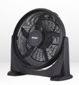 (10B) 8x Items. 1x Arlec 20” High Velocity Floor Fan Black. 1x Arlec 18” 6 Blade Black Pedestal Fan