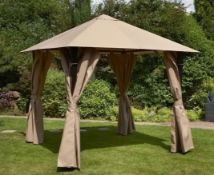(P) RRP £84.99. 2.5M Gazebo Natural (WT3544/02). (Please Note Stock Photo Is Illustrative – Unit