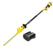 (2K) RRP £190. Stanley Fatmax V20 18V Cordless Pole Hedge Trimmer 45cm. (With 1x Battery & Charger)