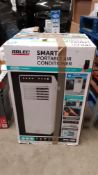 (2K) RRP £500. Arlec SMART Portable Air Conditioner. Grid Connect, 380m3/hr (Max), 3 Functions (Co