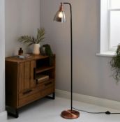 (2C) 7x Lighting Items. 1x Decan Floor Lamp RRP £75. 1x Verve Design 4 LED Polished Black Nickel Sp