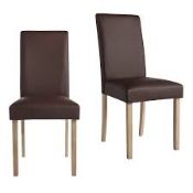 (P) Mixed Lot. 4x Marcy Dining Chairs Chocolate (All Units Assembled) RRP £125. 1x Dibley Extenda