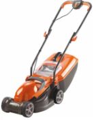 (5C) 4x Mixed Lawnmowers. 1x Flymo Chevron 32V RRP £99. 1x Flymo Turbo Lite 250 RRP £79. 1x Bosch