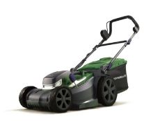 (2E) RRP £219. Powerbase 37cm 40V Cordless Lawnmower. (With 2x Battery & 1x Charger – No Box).