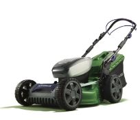 (2G) RRP £349. Powerbase 46cm 40V Self Propelled Cordless Lawn Mower. (With 2x Battery & 1x Dual C