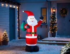 (5I) 13x Inflatable Christmas Characters RRP £50 - £65 Each. 4x 6ft Inflatable Santa With Sack. 3x