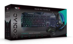 (8B) Lot RRP £176.99. 5x Red 5 Items. 2x Zodiac Gaming Bundle RRP £45 Each. 1x Nova Gaming Microph