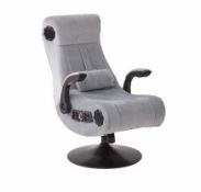 RRP £299.99. X Rocker Deluxe 4.1 Chenille Audio Gaming Pedestal (Silver). 4.1 Headrest And Seat Mo