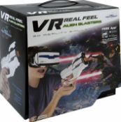 (9D) Lot RRP £156. 4x Real Feel 3D VR Items RRP £39 Each. 2x Alien Blasters. 1x Fishing. 1x Racing