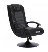 RRP £139. Brazen Fusion Bluetooth Surround Sound Gaming Chair (Black / Grey). Truly Immersive Gamin