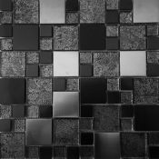 Stock Clearance High Quality Glass/Stainless Steel Mosaic Tiles - 11 Sheets - One Square Metre