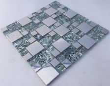 Stock Clearance High Quality Glass/Stainless Steel Mosaic Tiles - 11 Sheets - One Square Metre