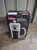 BODUM Cafeteria 8 Cup French Press Coffee Maker, Black, 1.0 l, 34 oz. RRP £29.99 - GRADE U