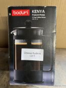 BODUM Kenya 8 Cup French Press Coffee Maker, Black, 1.0 l. RRP £39.99 - GRADE U