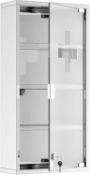 HOMCOM Stainless Steel Wall Mounted Medicine Cabinet-Silver. RRP £34.99 - GRADE U