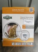 PetSafe Staywell Classic 4 Way Locking Cat Flap - White. RRP £22.00 - GRADE U