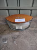 WoodWick Ellipse Scented Candle with Hearthwick Flame, Paraffin, Warm Wood. RRP £30.99 - GRADE U
