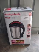 MorMorphy Richards Soup maker, Stainless Steel. RRP £44.99 - GRADE U