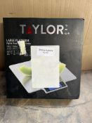 Taylor Pro Digital Large Kitchen Food Scales, 10 kg Capacity. RRP £34.99 - GRADE U