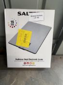 Salter 1103 SSDR Stainless Steel Electrical Scale, Kitchen Scales, Silver. RRPO £19. - GRADE