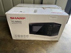 SHARP YC-MG02U-S 800W Digital Touch Control Microwave with 20 L Capacity. RRP £74.99 - GRADE U