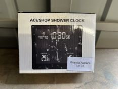 Aceshop Shower Clock Digital Bathroom Countdown Clock. RRP £14.99 - GRADE U
