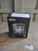 Braun Classic Travel Analogue Clock with Snooze and Light, Compact Size. RRP £19.99 - GRADE U