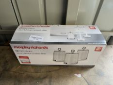 Morphy Richards Dimensions Canisters. RRP £34.99 - GRADE U