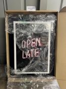 Open Late Picture in frame. RRP £19.99 - GRDAE U