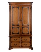 RRP £479. Burleigh 2 Door 4 Drawer Wardrobe Antique Oak. (SKU: HM401101). (3 Boxes Per Unit). Brand