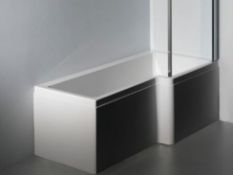 RRP Circa £900. Trader Pallet. 1 x 1700x850 RH 'L' Shower Bath. 1 x 900x1200mm Low Profile Large