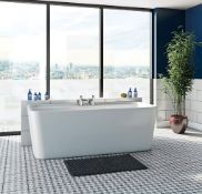 RRP £999. Mode Adler back to wall bath 1700 x 785. Contemporary rounded edge back to wall bath. Ma