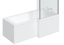 1700x850mm Right Hand L Shower Bath With Front Panel. RRP £375